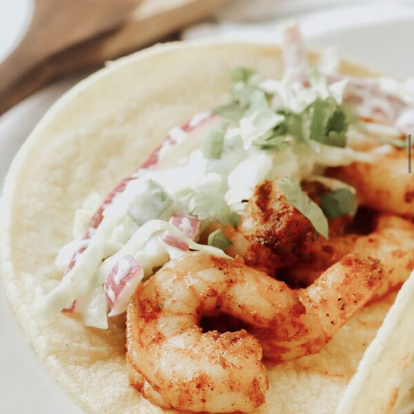 JALAPEÑO SLAW SHRIMP TACOS